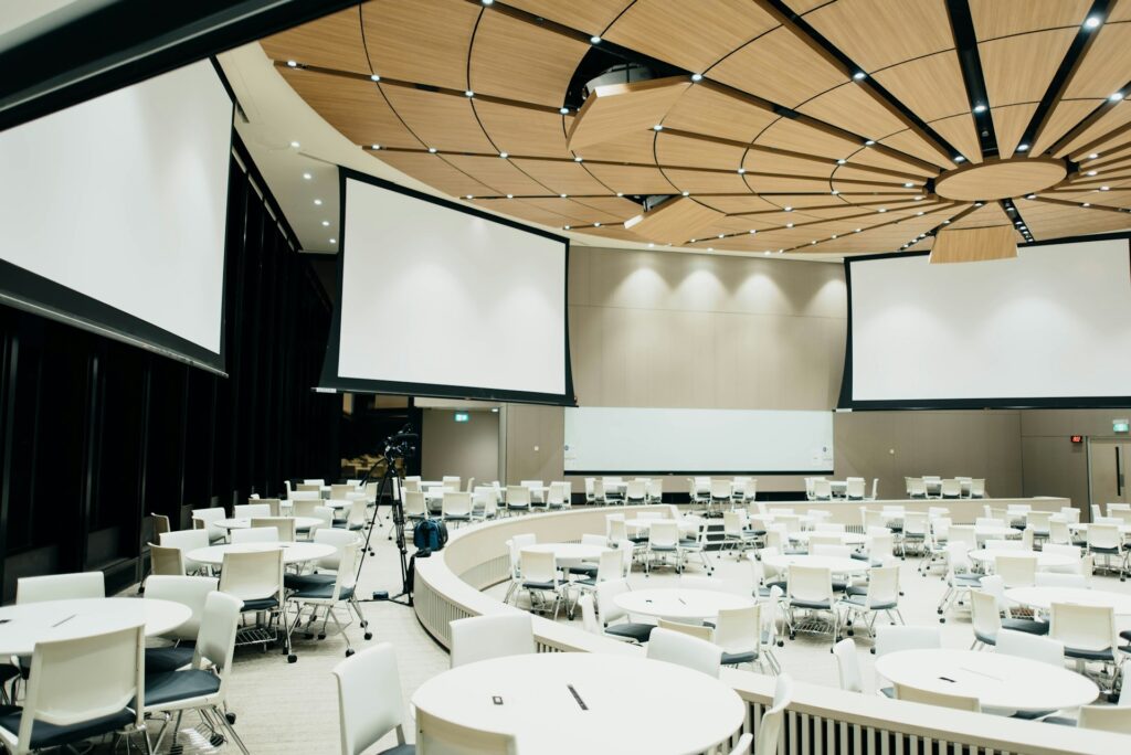 A large conference auditorium.